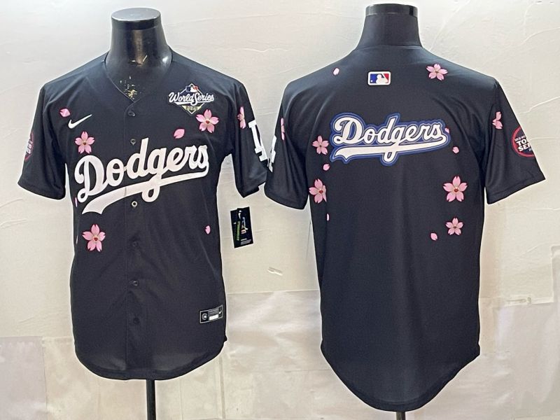 Men Nike 2026 Los Angeles Dodgers Blank Black Sakura Edition Game MLB Jersey 0013->los angeles dodgers->MLB Jersey